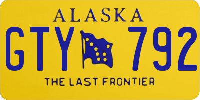 AK license plate GTY792
