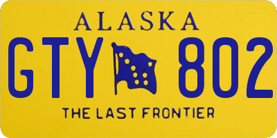 AK license plate GTY802