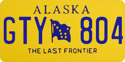 AK license plate GTY804