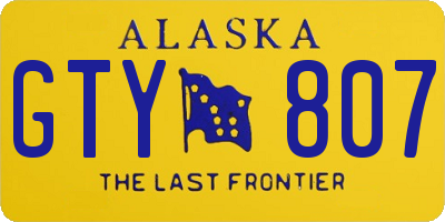 AK license plate GTY807