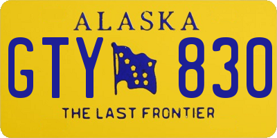 AK license plate GTY830