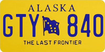 AK license plate GTY840