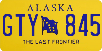 AK license plate GTY845