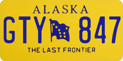 AK license plate GTY847