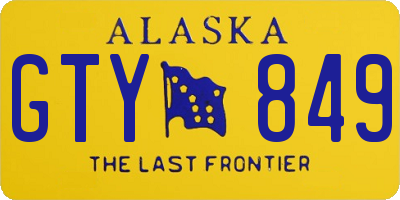 AK license plate GTY849