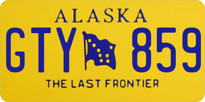 AK license plate GTY859
