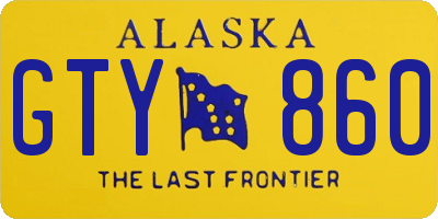 AK license plate GTY860