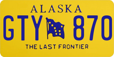 AK license plate GTY870