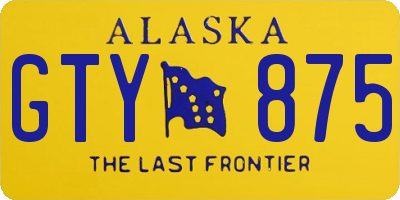 AK license plate GTY875