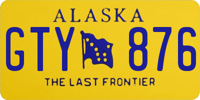 AK license plate GTY876