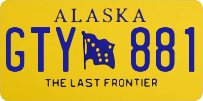 AK license plate GTY881