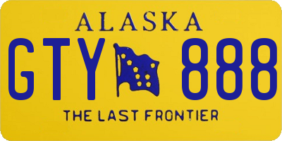 AK license plate GTY888