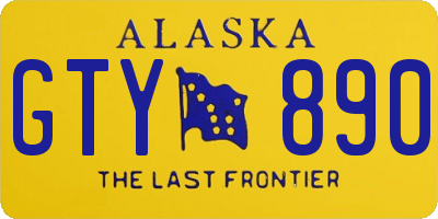 AK license plate GTY890