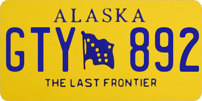 AK license plate GTY892