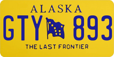 AK license plate GTY893