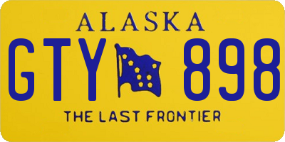 AK license plate GTY898