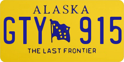 AK license plate GTY915