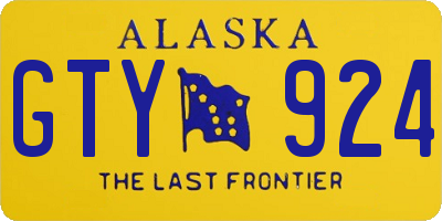 AK license plate GTY924