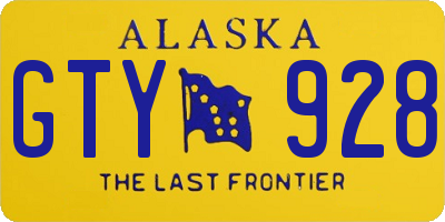 AK license plate GTY928