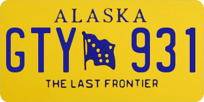 AK license plate GTY931