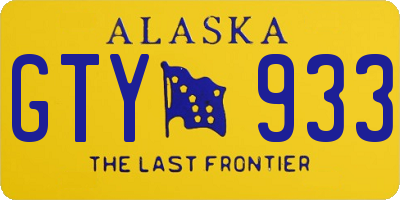 AK license plate GTY933