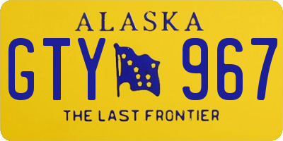 AK license plate GTY967