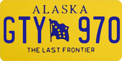 AK license plate GTY970