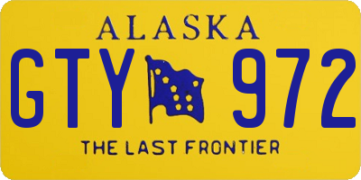 AK license plate GTY972