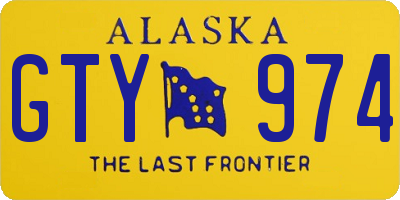 AK license plate GTY974