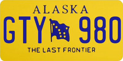 AK license plate GTY980