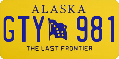 AK license plate GTY981