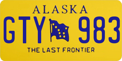 AK license plate GTY983
