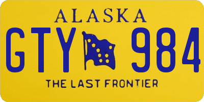 AK license plate GTY984