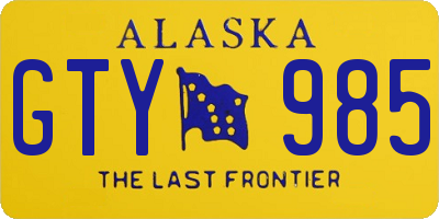AK license plate GTY985