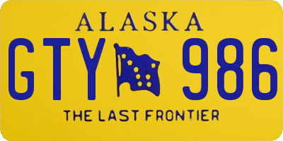 AK license plate GTY986