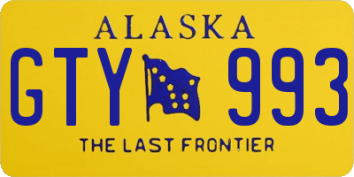 AK license plate GTY993