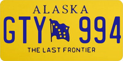 AK license plate GTY994