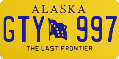 AK license plate GTY997