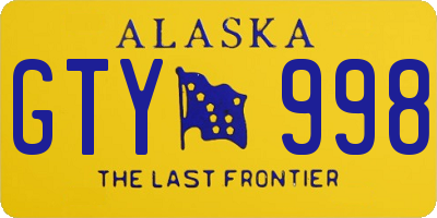 AK license plate GTY998