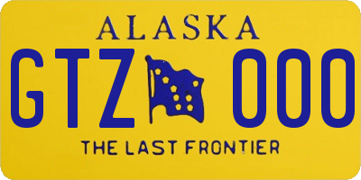 AK license plate GTZ000