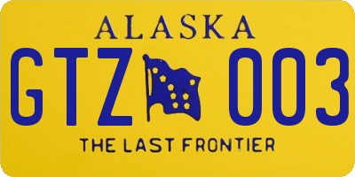AK license plate GTZ003