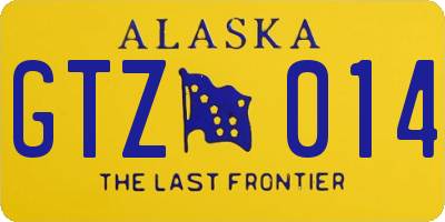 AK license plate GTZ014
