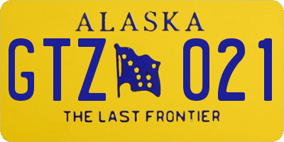 AK license plate GTZ021