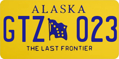 AK license plate GTZ023