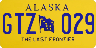 AK license plate GTZ029