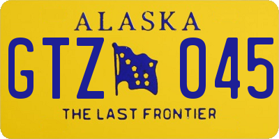 AK license plate GTZ045