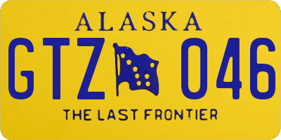 AK license plate GTZ046