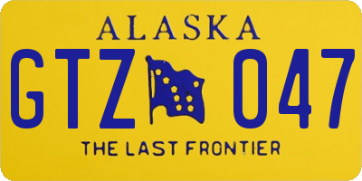 AK license plate GTZ047