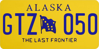 AK license plate GTZ050