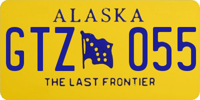 AK license plate GTZ055